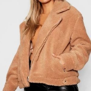 Boohoo teddy coat